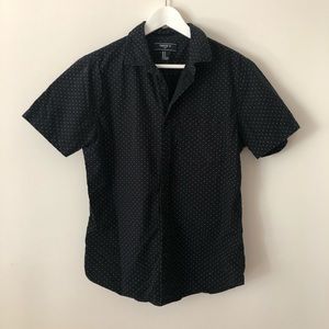 NWOT FOREVER 21 MEN NAVY BLUE POLKA DOT POLO SHIRT